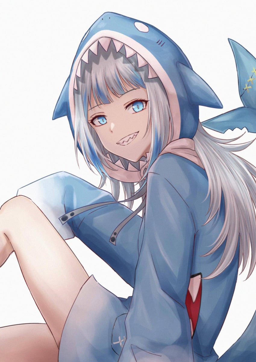 gawr gura (hololive and 1 more) drawn by maumaou