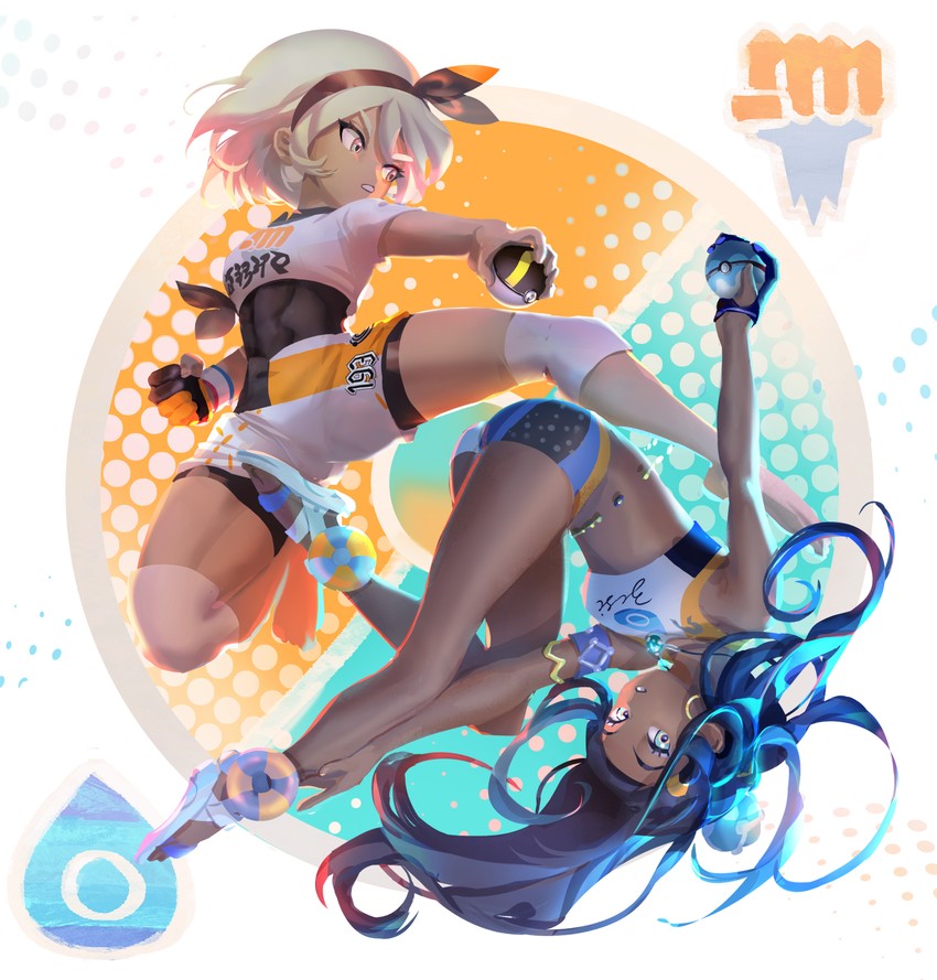 nessa and bea (pokemon and 1 more) drawn by tacotako
