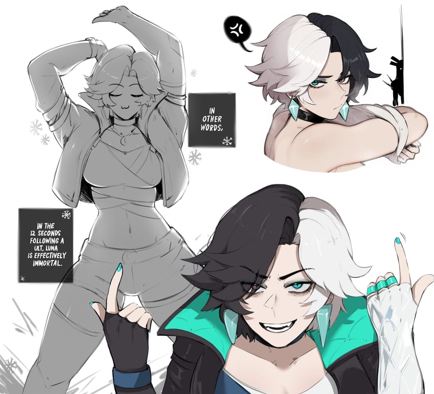 magik and luna snow (marvel and 3 more) drawn by masoq