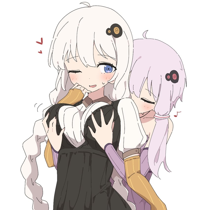 yuzuki yukari and kizuna akari (vocaloid and 1 more) drawn by giryu