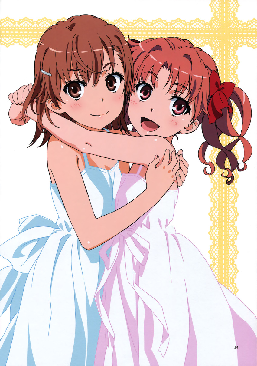 misaka mikoto and shirai kuroko (toaru majutsu no index and 1 more) drawn by tanaka_yuuichi