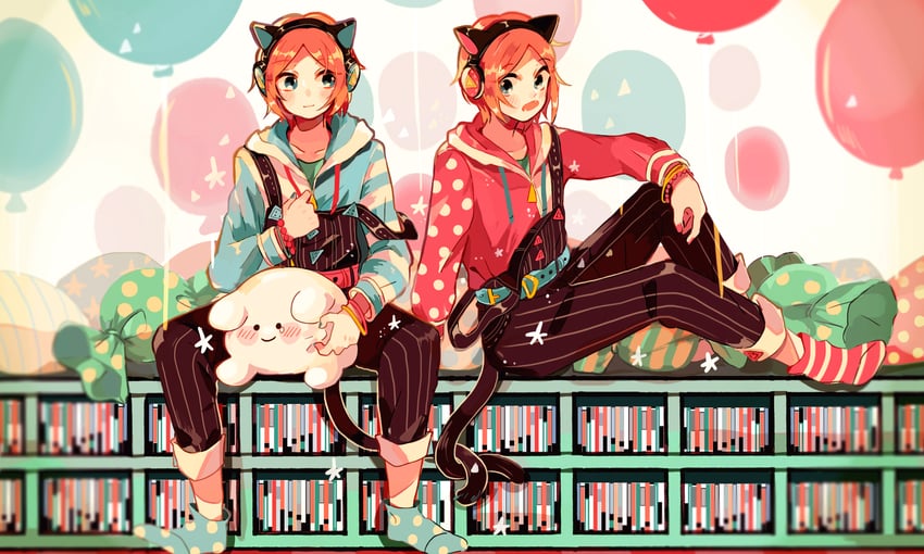 aoi hinata and aoi yuta (ensemble stars!) drawn by shuilantao