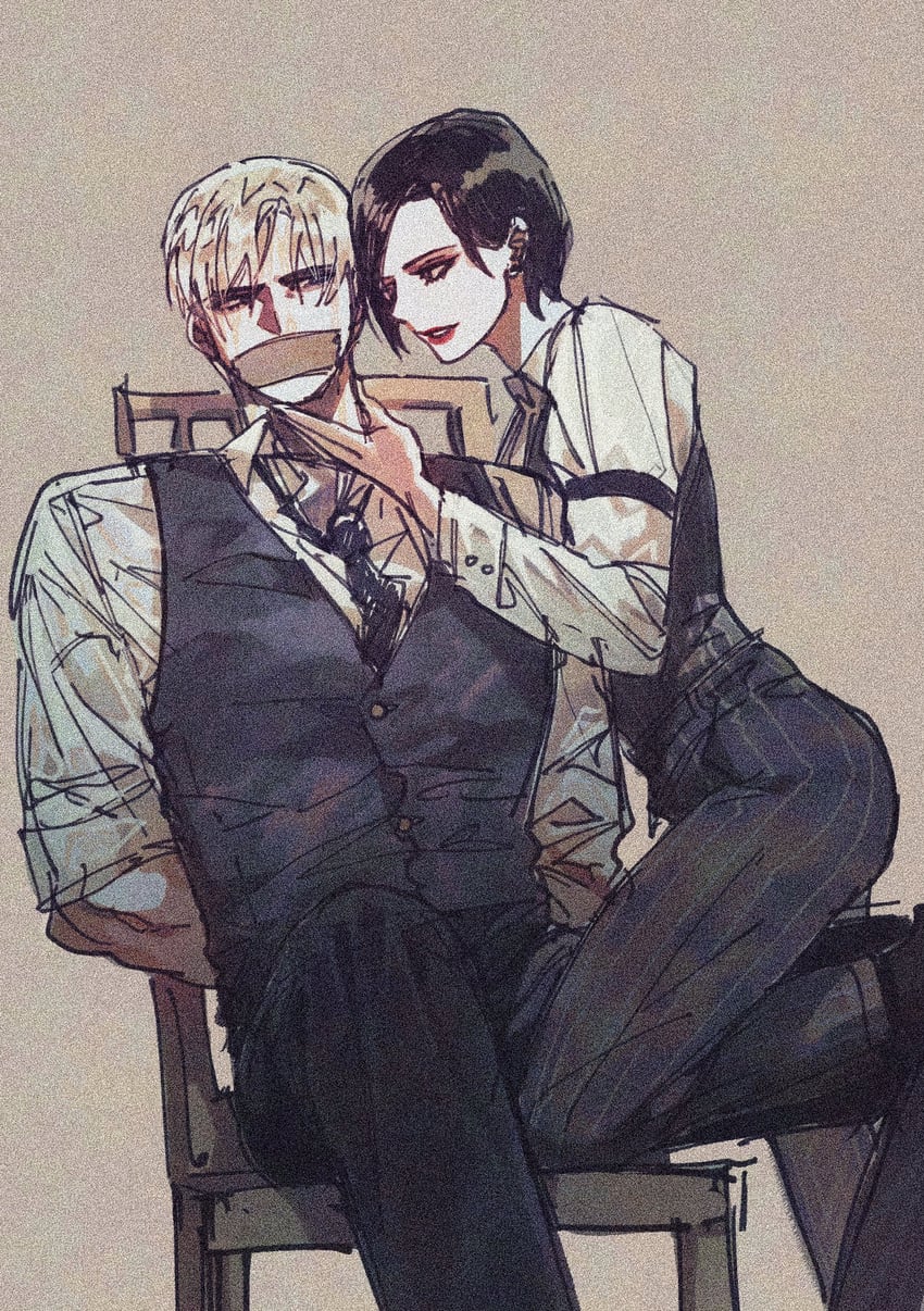 leon s. kennedy and ada wong (resident evil) drawn by nul