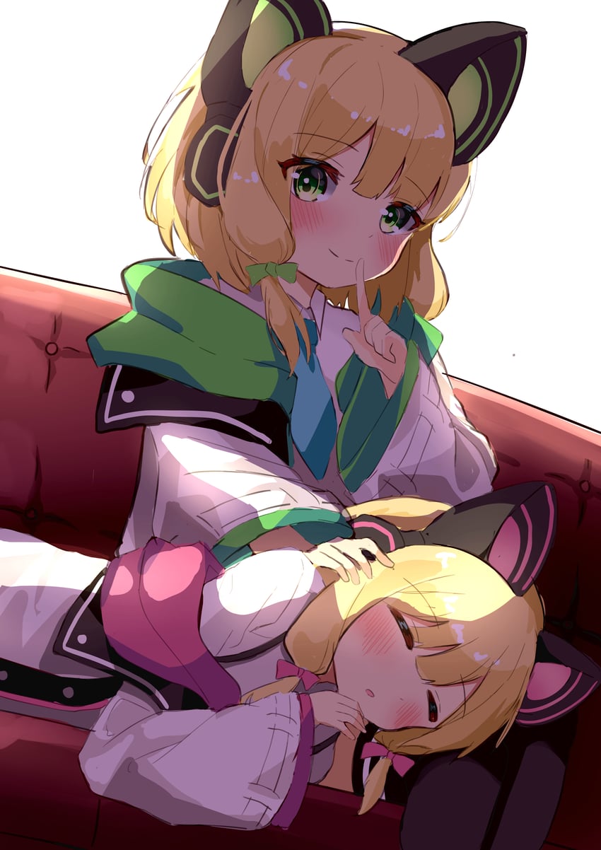 momoi and midori (blue archive) drawn by re_iria0613