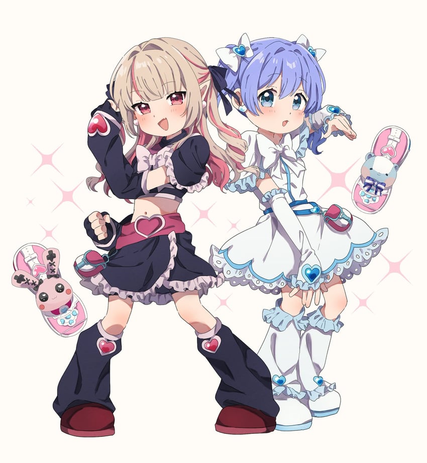 makaino ririmu, cure black, cure white, and yuuki chihiro (nijisanji and 2 more) drawn by c02_lemon