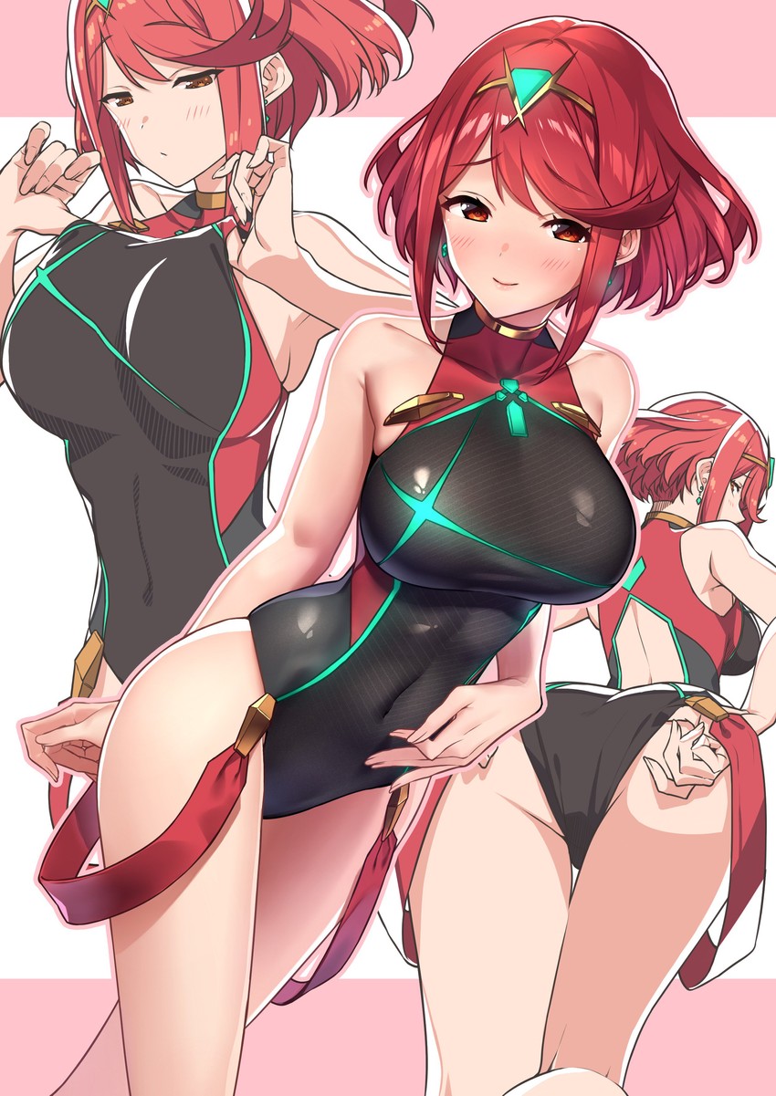 pyra (xenoblade chronicles and 1 more) drawn by baffu