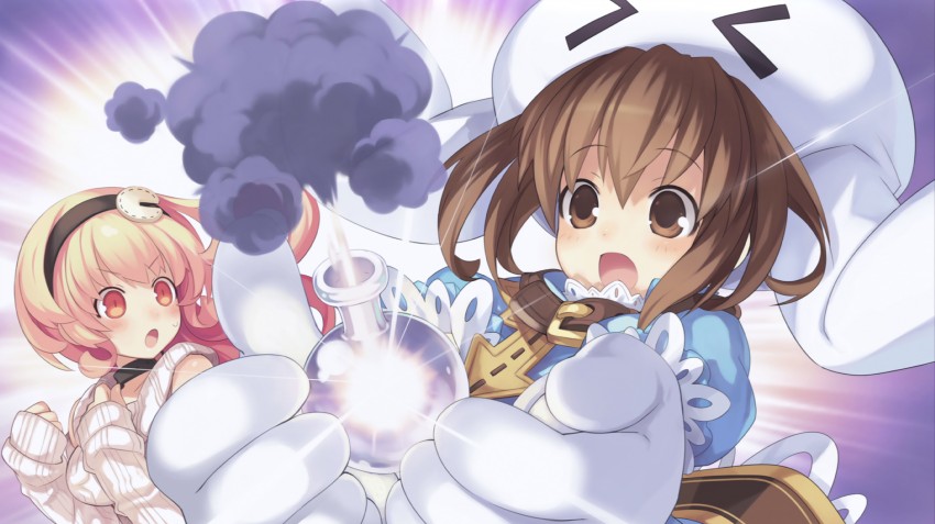 compa and gust-chan (neptune and 2 more) drawn by tsunako