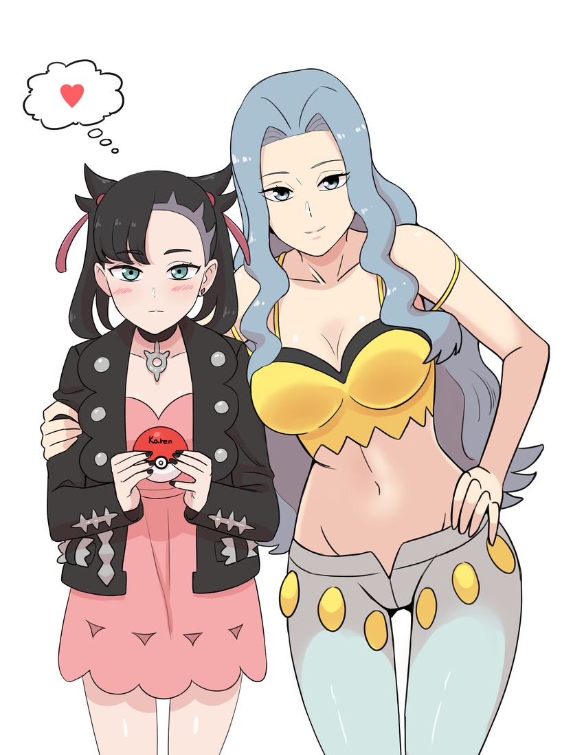 marnie and karen (pokemon and 2 more) drawn by vmfhaldnjfem