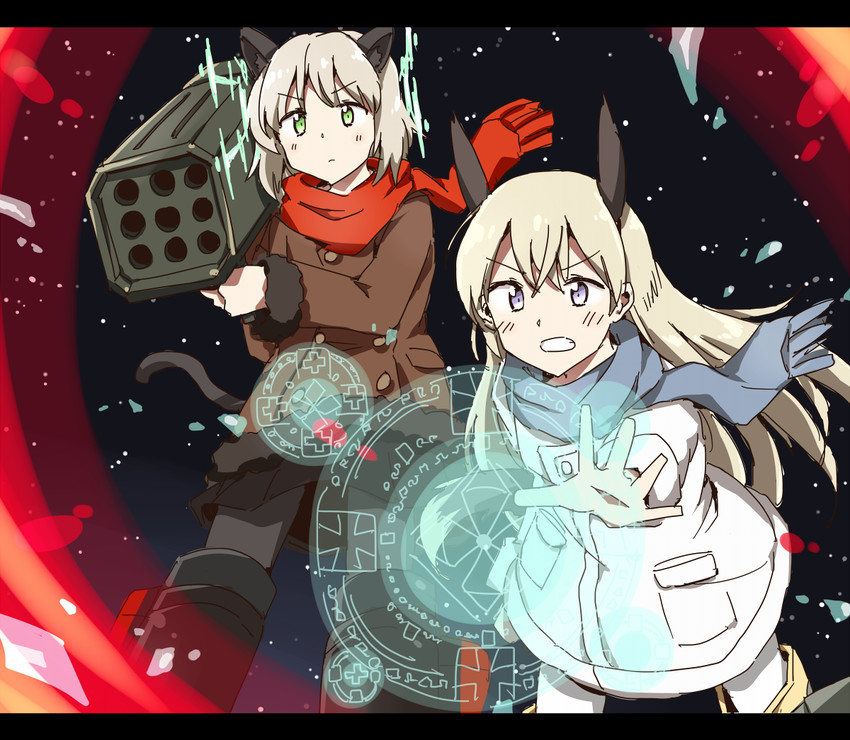 sanya v. litvyak and eila ilmatar juutilainen (world witches series and 1 more) drawn by any_(lucky_denver_mint)
