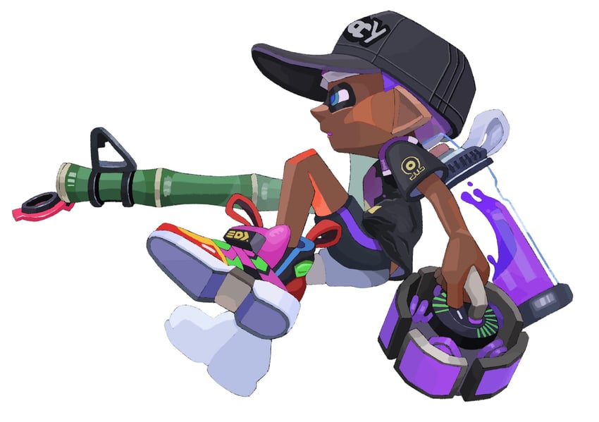 inkling player character and inkling boy (splatoon) drawn by hyper_chikuwabu