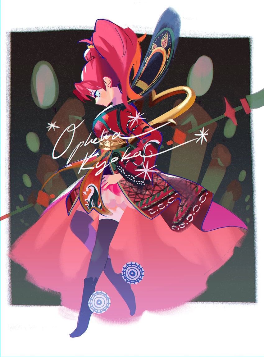 sakura kyoko and ophelia (mahou shoujo madoka magica and 1 more) drawn by yooki_(winter_cakes)