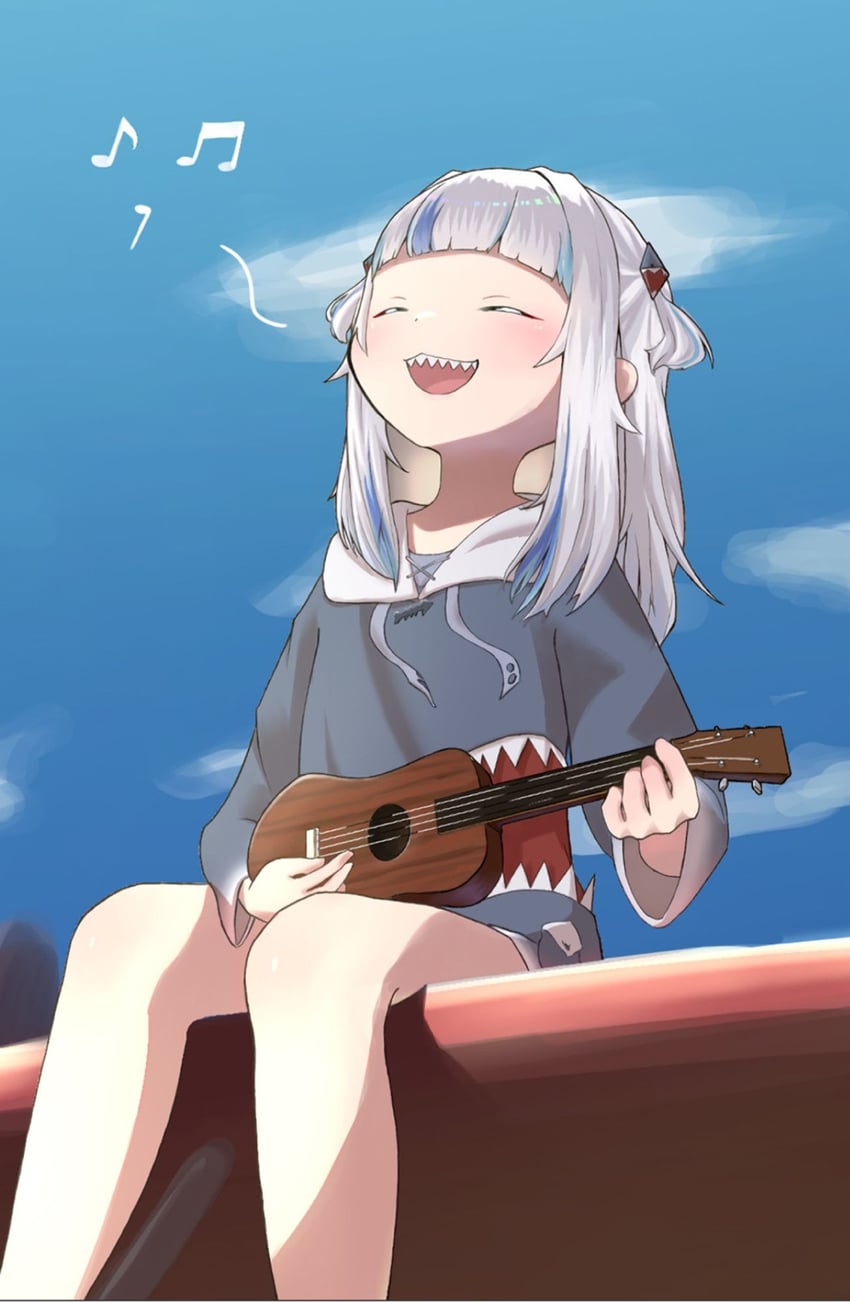 gawr gura (hololive and 1 more) drawn by yuki_waraneko