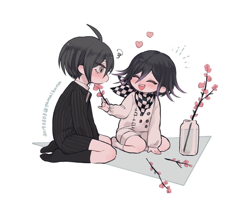 oma kokichi and saihara shuichi (danganronpa and 1 more) drawn by yamaikana