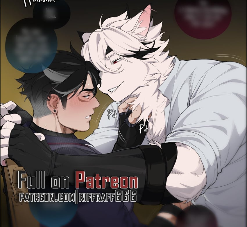 wriothesley and von lycaon (genshin impact and 1 more) drawn by riffraffhellyea