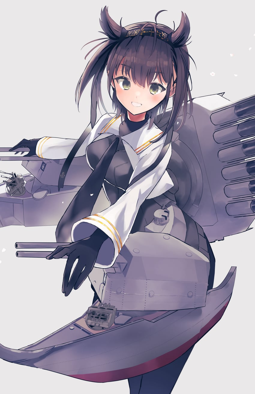 hatsuzuki, chou-10cm-hou-chan, and hatsuzuki kai ni (kantai collection) drawn by fujiyama_ichiha