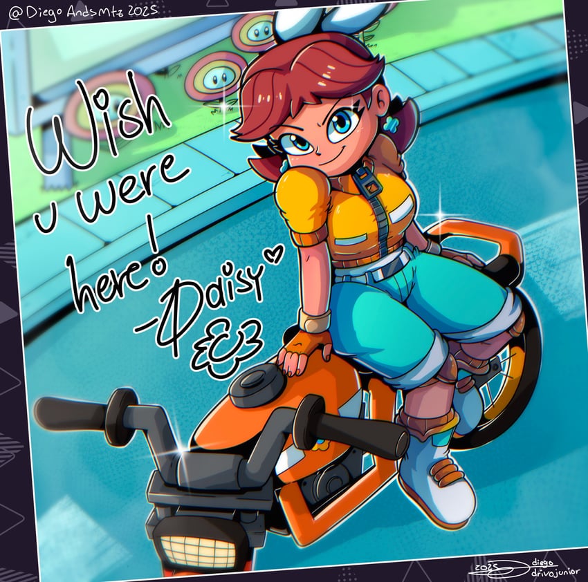 princess daisy (mario and 2 more) drawn by diegoandsmtz