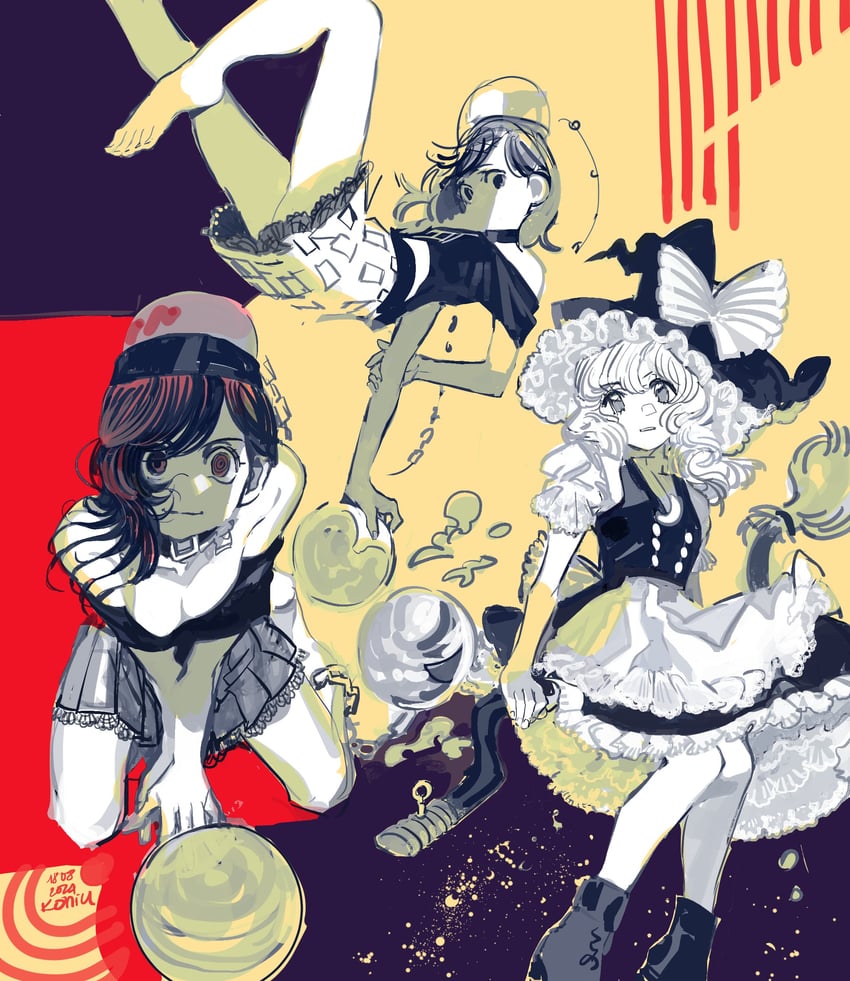 kirisame marisa and hecatia lapislazuli (touhou) drawn by kohiu