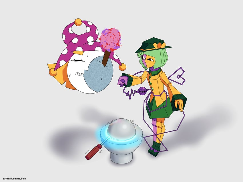 komeiji koishi, clownpiece, ena, and moony (touhou and 1 more) drawn by jemma_finn
