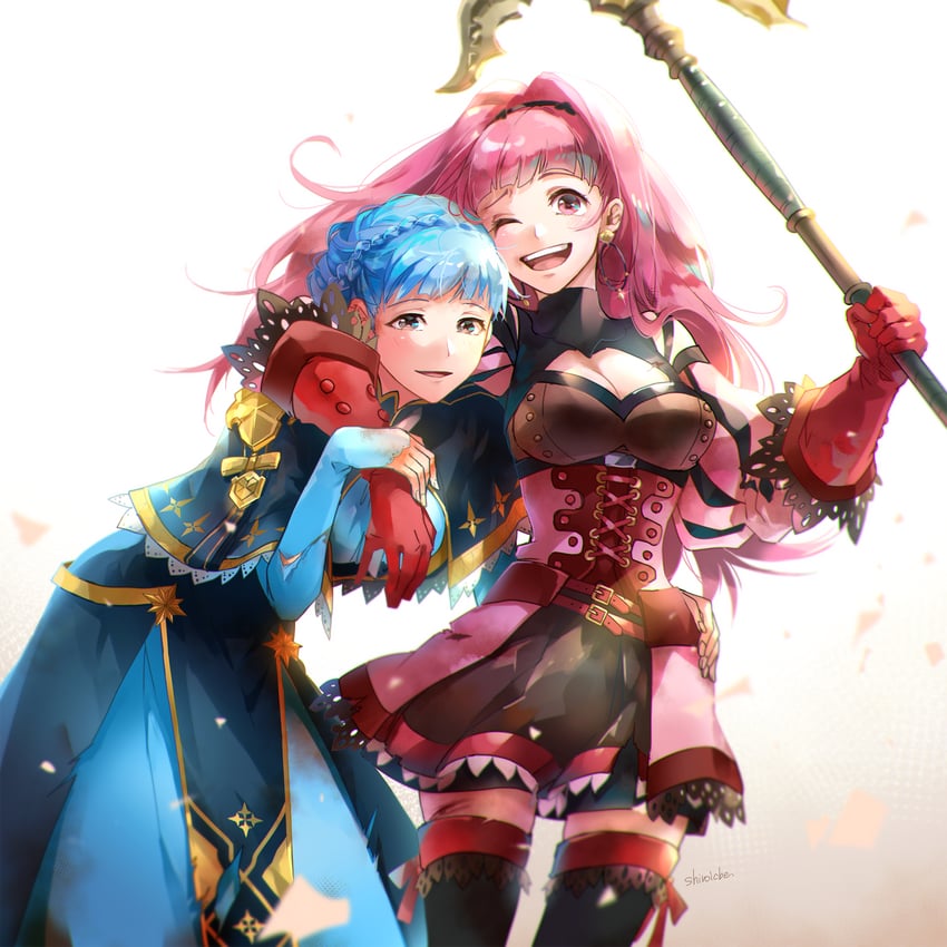 hilda valentine goneril and marianne von edmund (fire emblem and 1 more) drawn by shiroi_(shiroicbe)