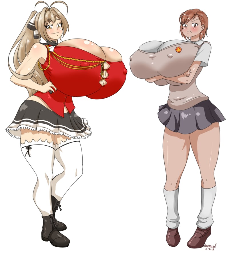 misaka mikoto and sento isuzu (toaru majutsu no index and 2 more) drawn by marrazan