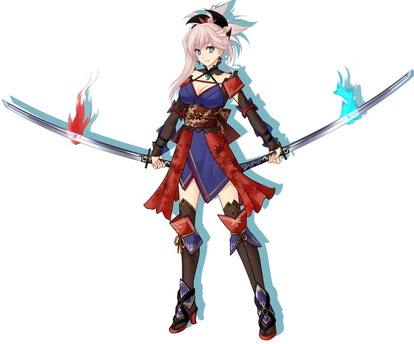 miyamoto musashi (fate and 1 more) drawn by yustinos