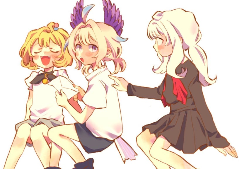 enna alouette, millie parfait, and reimu endou (nijisanji and 1 more) drawn by mmm_toi0