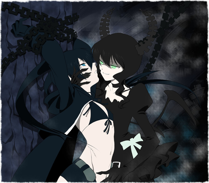 black rock shooter and dead master (black rock shooter) drawn by sabachiyo_land