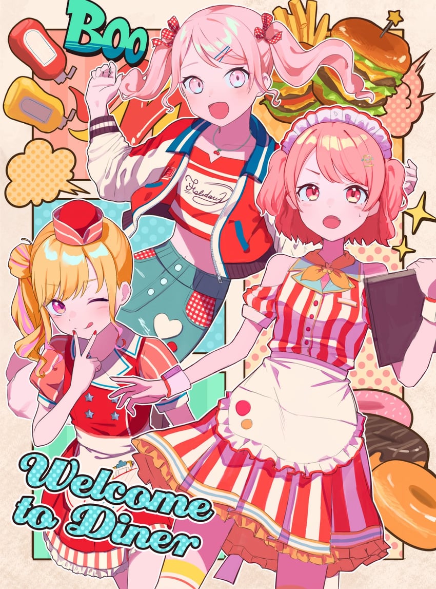 akiyama mizuki, tenma saki, and momoi airi (project sekai) drawn by mishio_(misio_40)