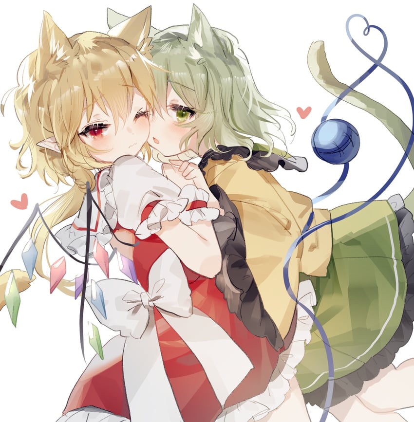 flandre scarlet and komeiji koishi (touhou) drawn by sorani_(kaeru0768)