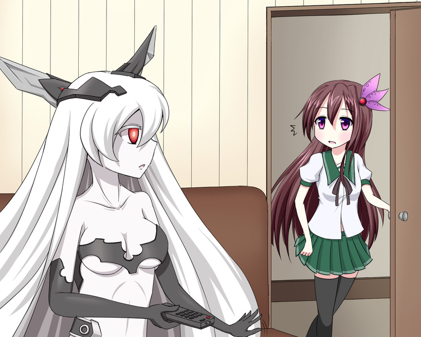 kisaragi and anchorage princess (kantai collection) drawn by tigla