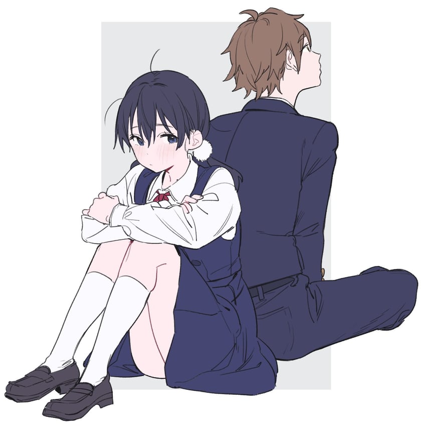 kitashirakawa tamako and ooji mochizou (tamako market and 1 more) drawn by momokumo