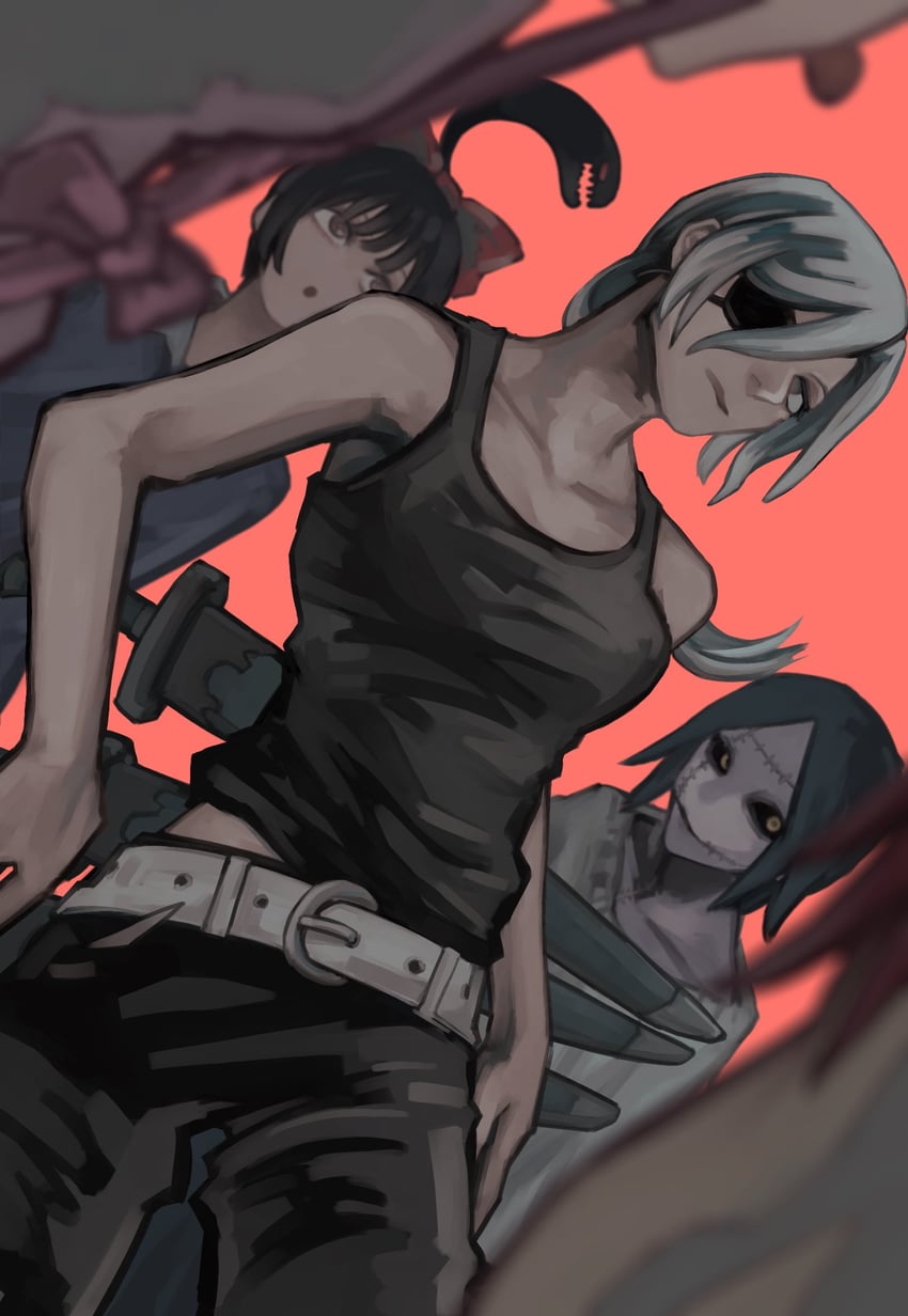 quanxi, cosmo, pingtsi, tsugihagi, and long (chainsaw man) drawn by nakano_(2_mannaka)