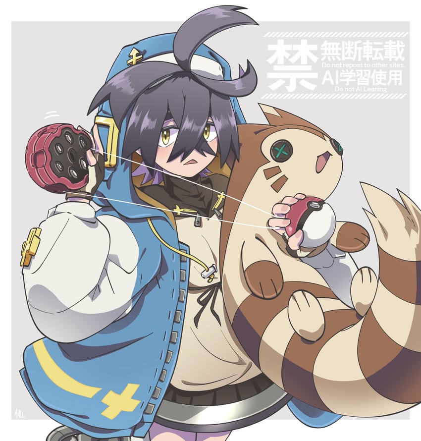 kieran, bridget, and furret (pokemon and 3 more) drawn by gyakutenndokei2