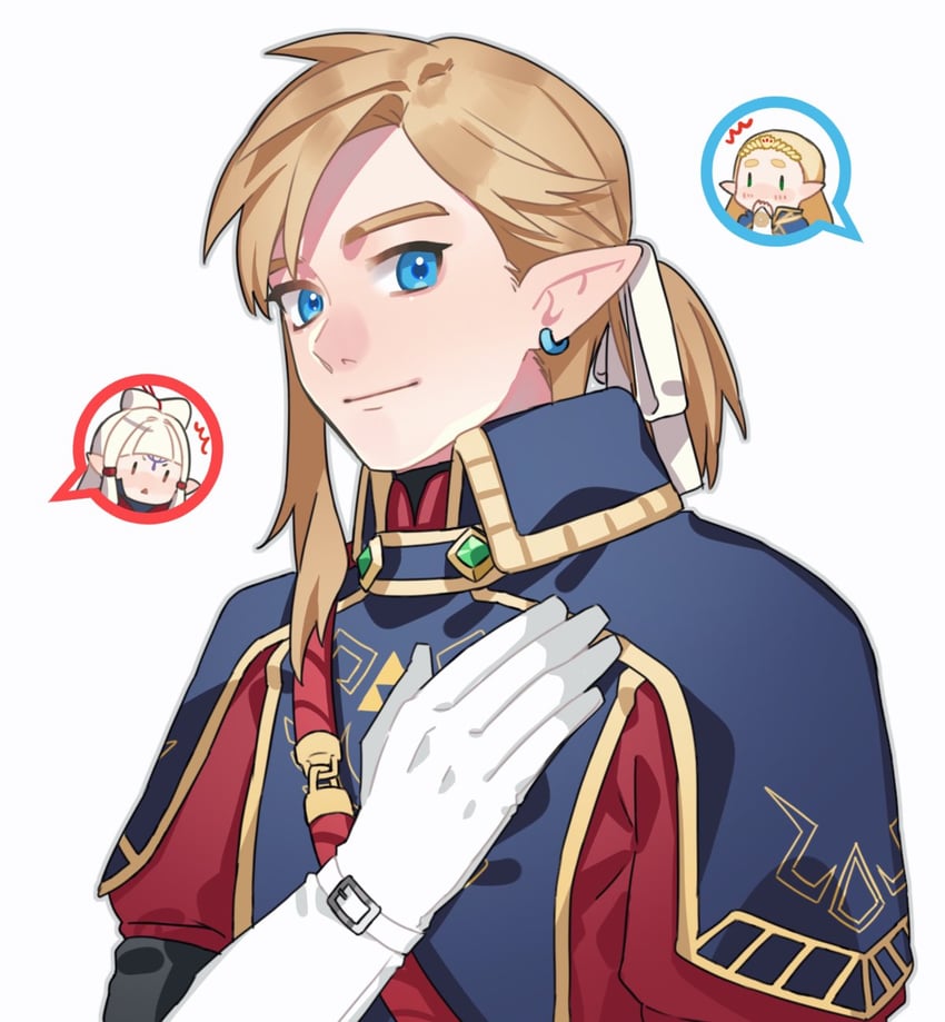 link, princess zelda, and paya (the legend of zelda and 1 more) drawn by oshinomiya