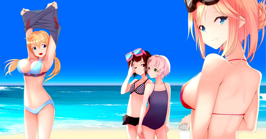 prinz eugen, bismarck, z1 leberecht maass, and z3 max schultz (kantai collection) drawn by fk