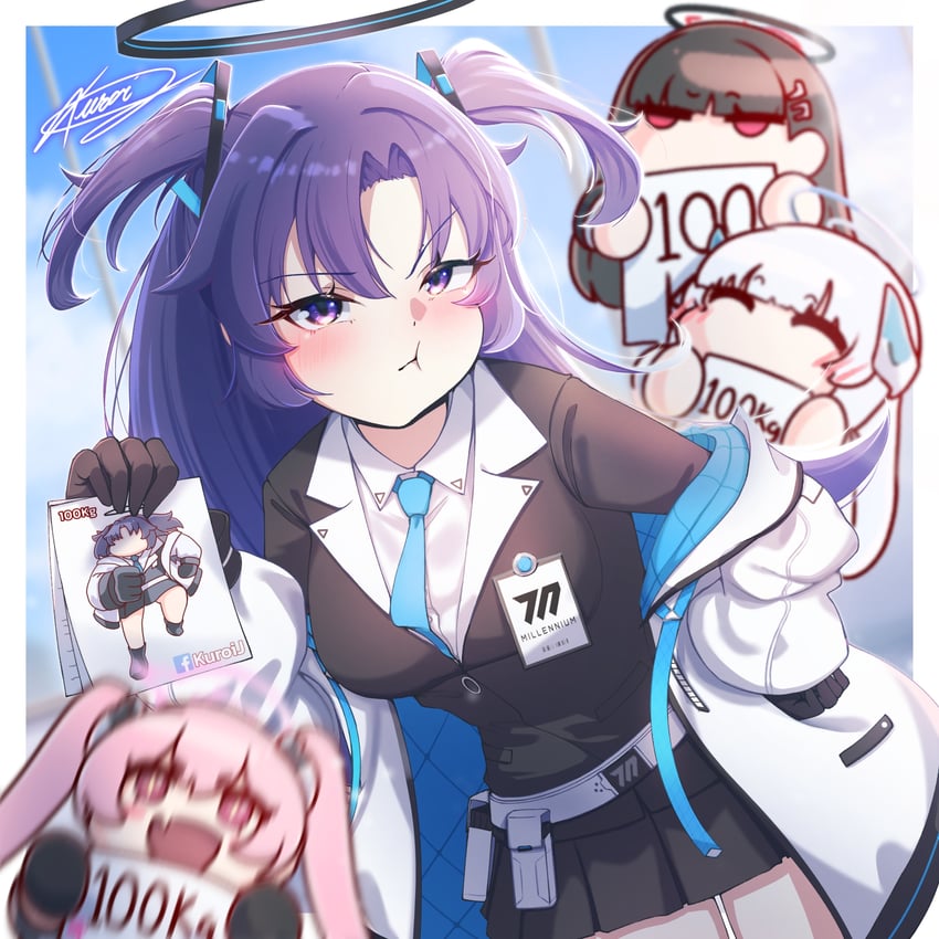 yuuka, rio, noa, and koyuki (blue archive) drawn by kuroij