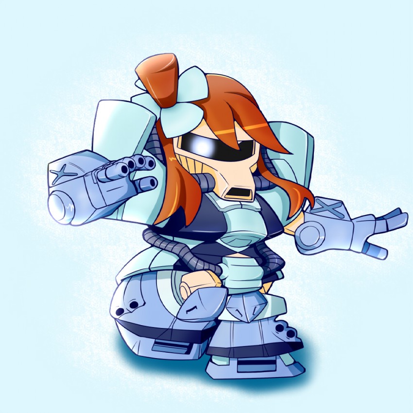 skyla and gouf (pokemon and 2 more) drawn by nori_nori_ex