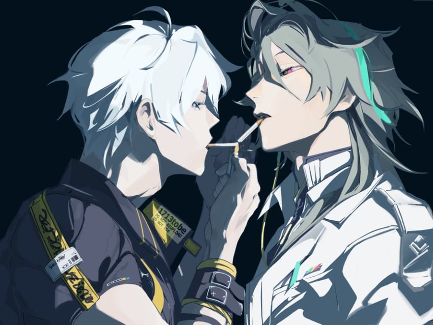 kevin kaslana and su (honkai and 1 more) drawn by 1713tobe