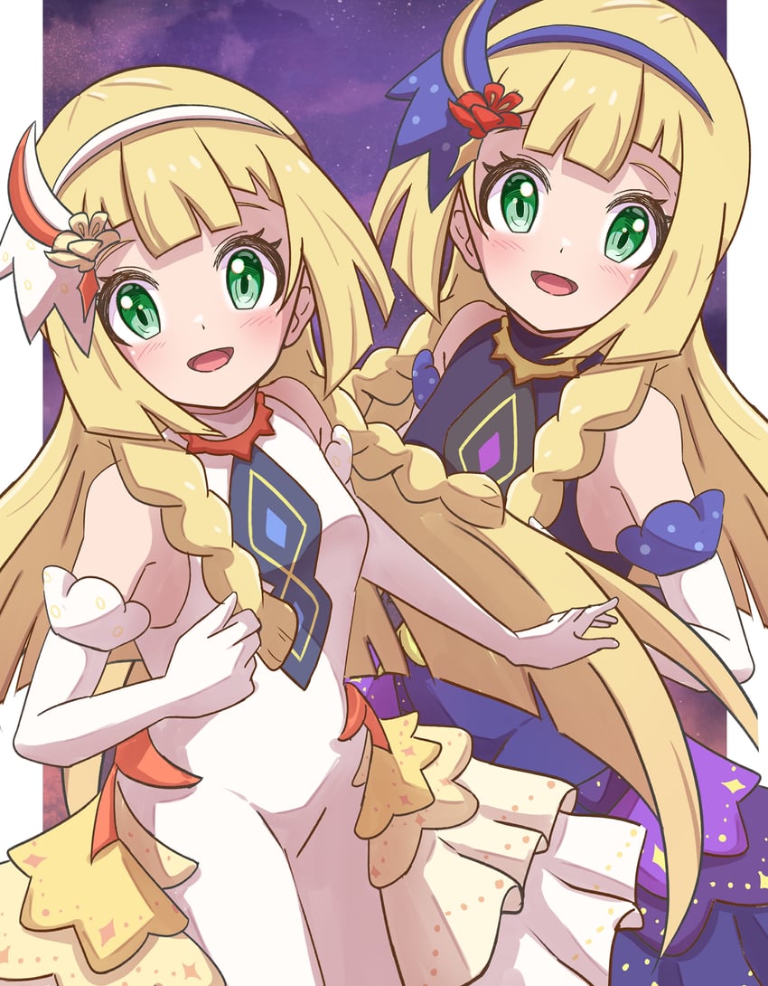 lillie (pokemon and 1 more) drawn by rono_(lethys)