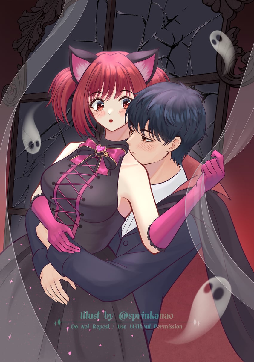 momomiya ichigo and aoyama masaya (tokyo mew mew) drawn by nao_(sprinkanao)