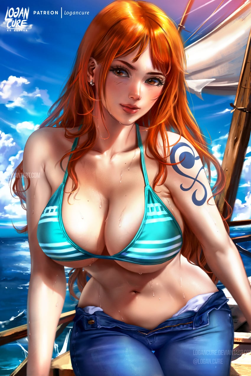 nami (one piece) drawn by logan_cure