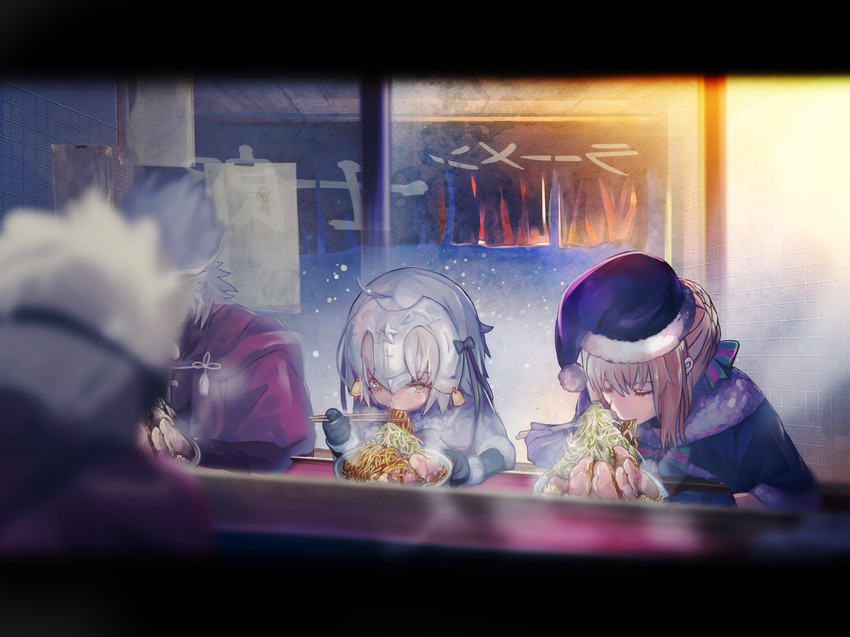 artoria pendragon, saber alter, archer, jeanne d'arc alter santa lily, amakusa shirou, and 1 more (fate and 2 more) drawn by namaashi_(user_fuga4235)
