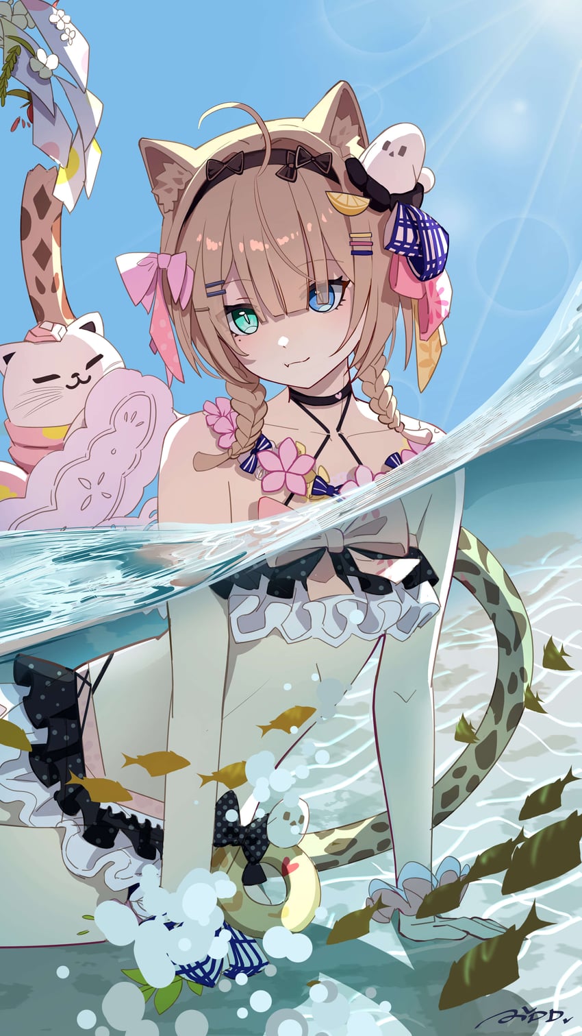pardofelis and can (honkai and 1 more) drawn by ai_dongdong