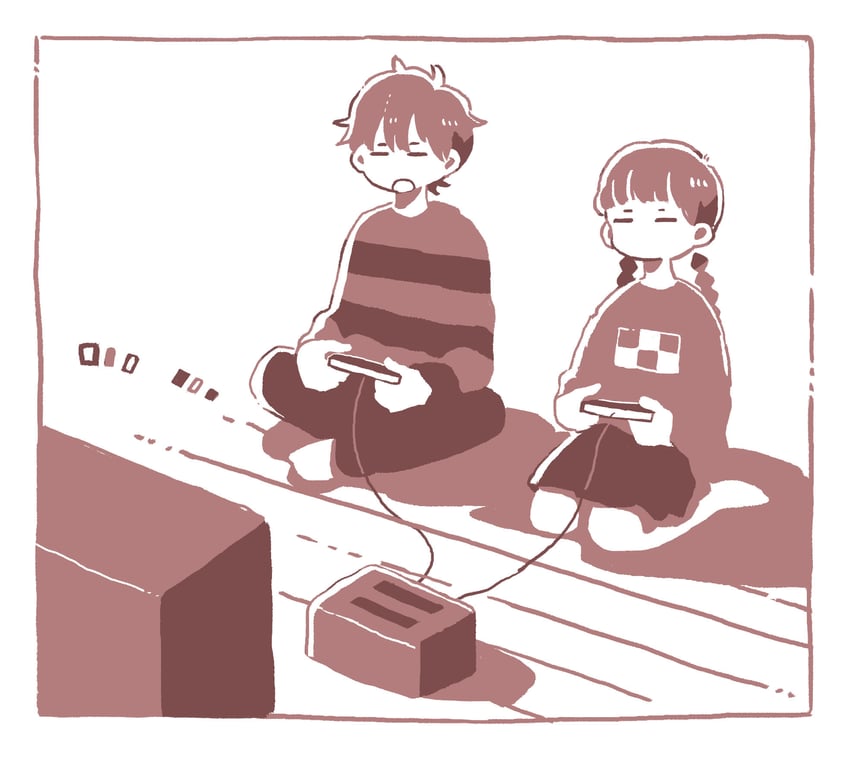 madotsuki and jack-o' ran-tan (yume nikki and 1 more) drawn by mochi_(fayo)