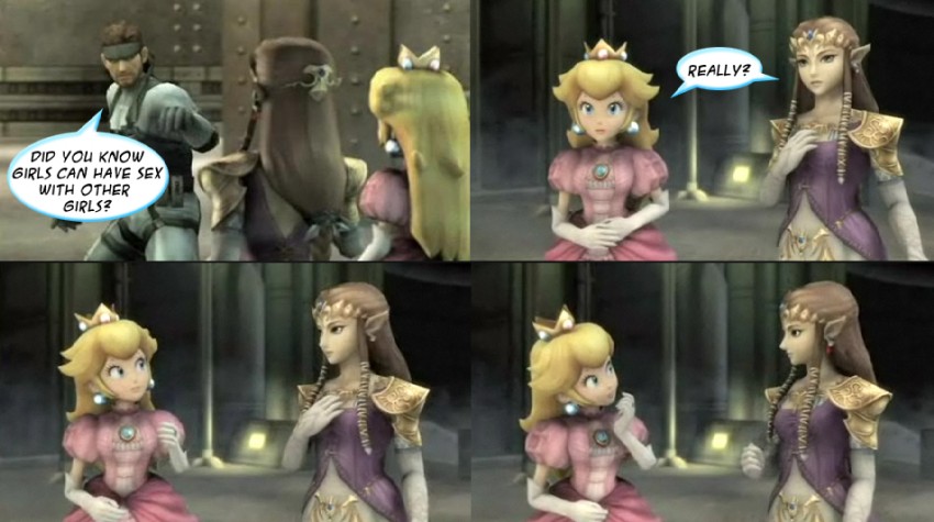 princess zelda, princess peach, and solid snake (the legend of zelda and 5 more)