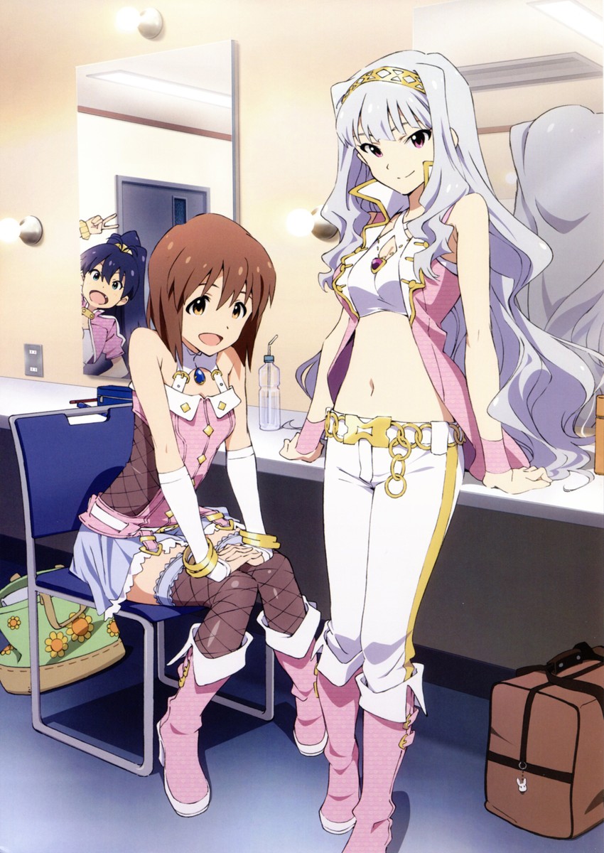 shijou takane, ganaha hibiki, and hagiwara yukiho (idolmaster) drawn by yamaguchi_satoshi