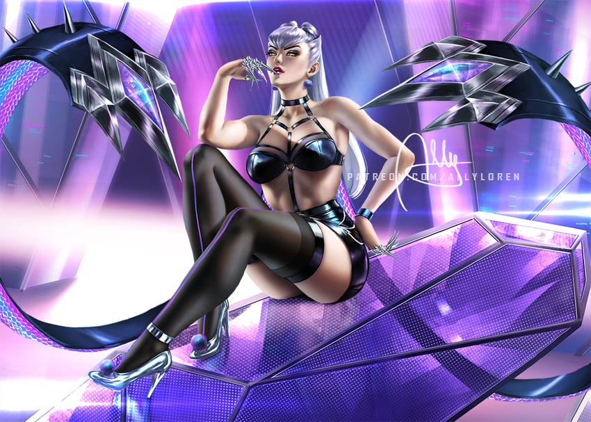 evelynn and k/da all out evelynn (league of legends) drawn by allyloren