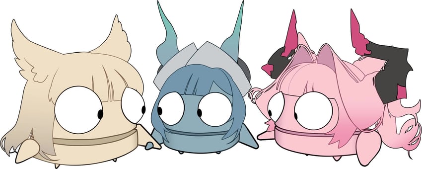 perlica, yvonne, and xaihi (arknights and 2 more) drawn by ohkurrva