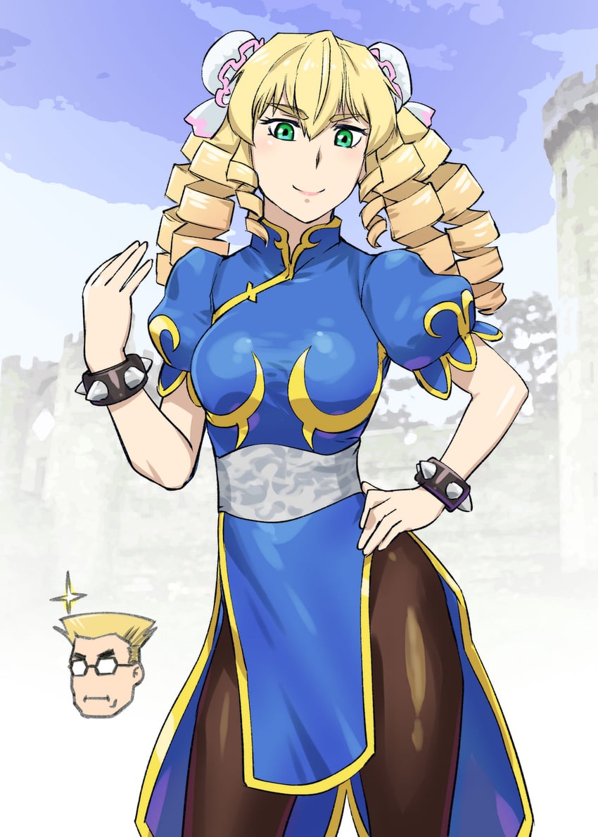 chun-li, guile, grace auvergne, and tondabayashi kenzaburou (street fighter and 2 more) drawn by ueyama_michirou