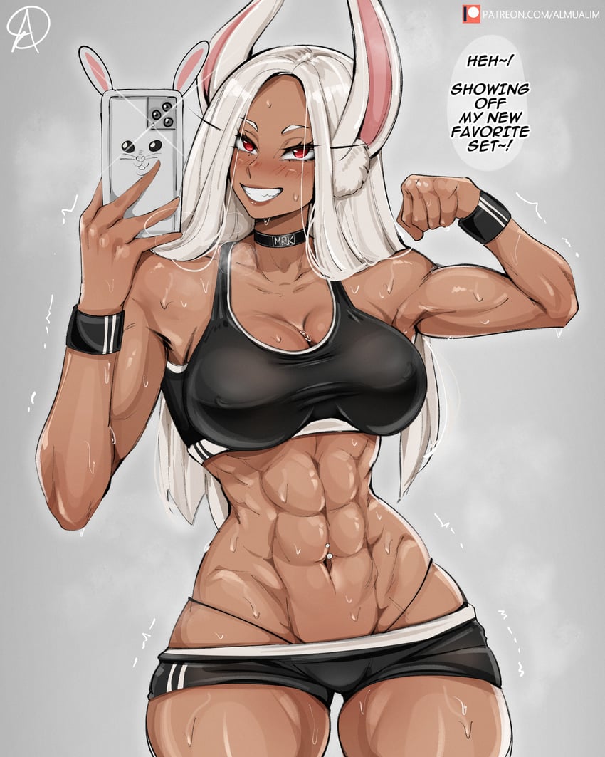 mirko (boku no hero academia) drawn by almualim